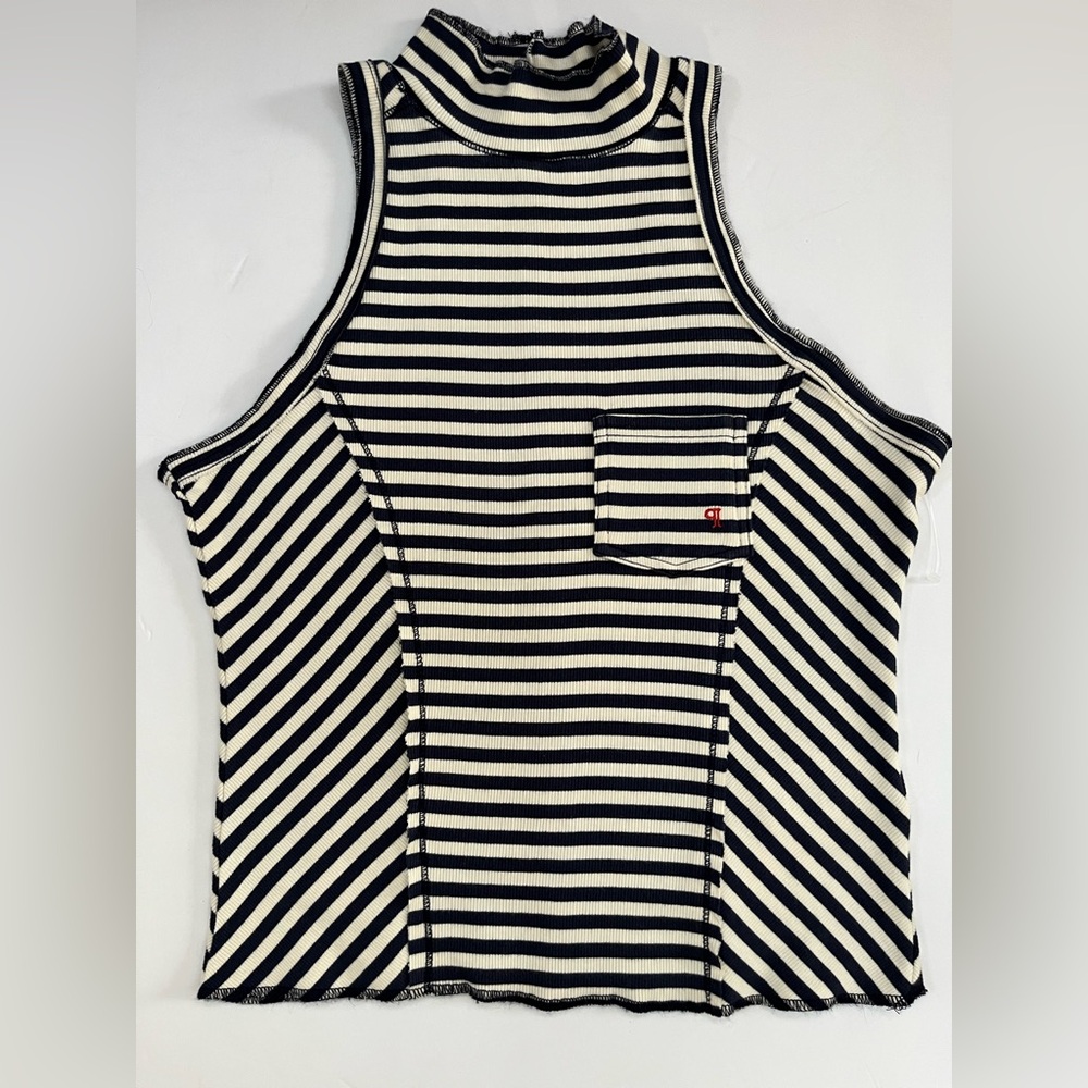 Pilco/AnthropologieNEW WITHOUT TAGS!!! Navy Blue and White Striped Tank Top